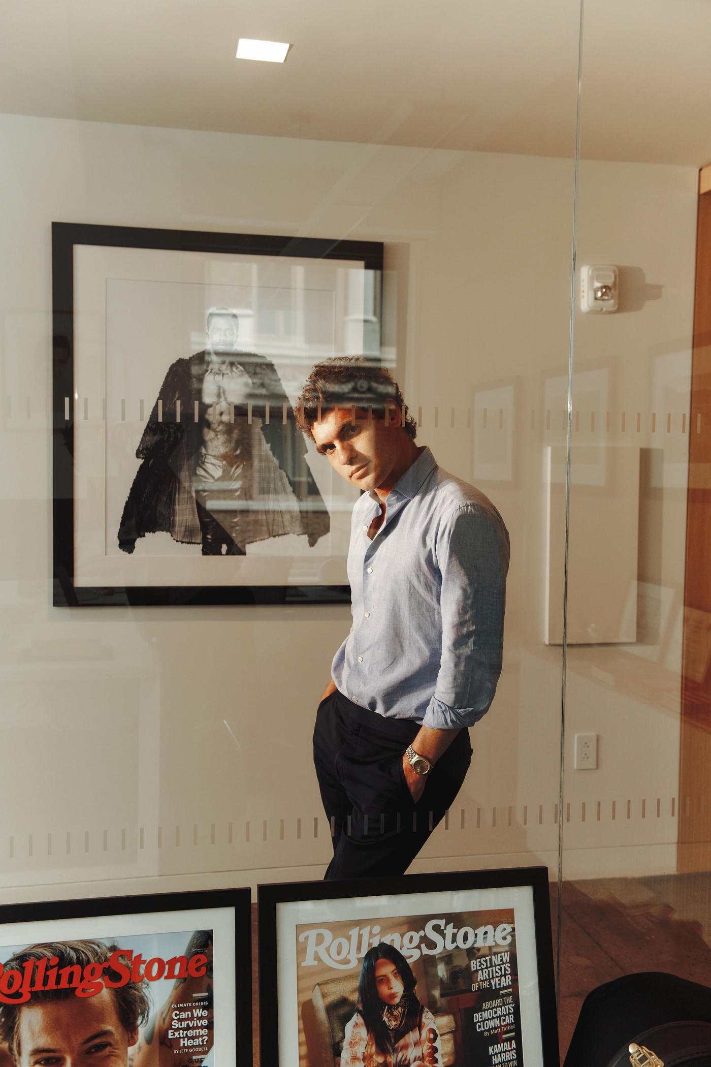 photo of Gus Wenner outside his Rolling Stone office